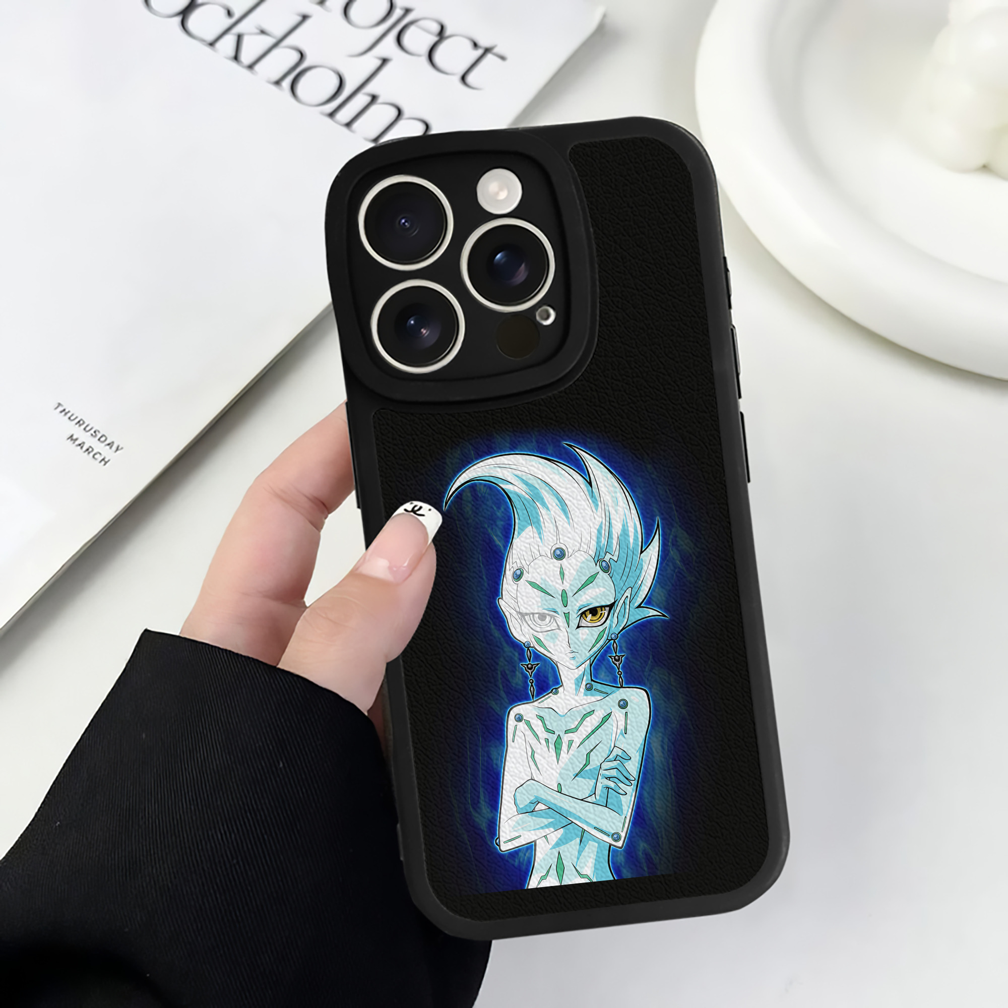（画像用） 遊☆戯☆王 Yu-Gi-Oh! 【iPhone 16シリーズ対応】シリコンスマホケース（レザー調） 材質：シリコン